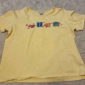 Sonoma Yellow Tee with Flip-Flop Print